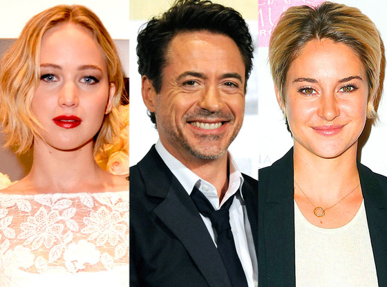 Jennifer Lawrence, Robert Downey Jr., Shailene Woodley Jennifer Lawrence, Robert Downey Jr., Shailene Woodley